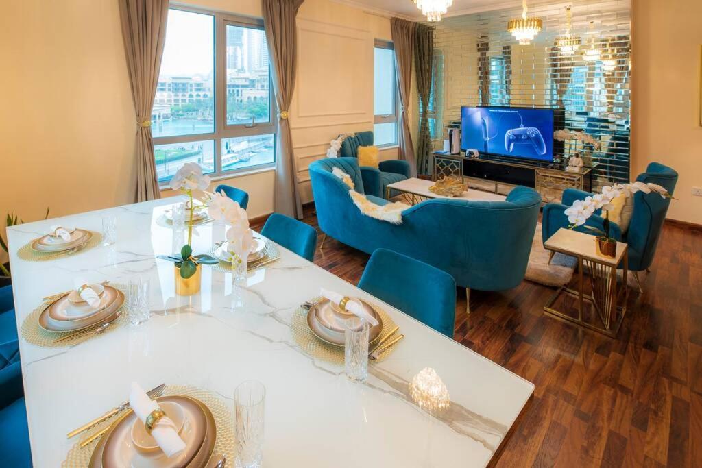 First Class 2Br With Full Burj Khalifa And Fountain View 두바이 외부 사진
